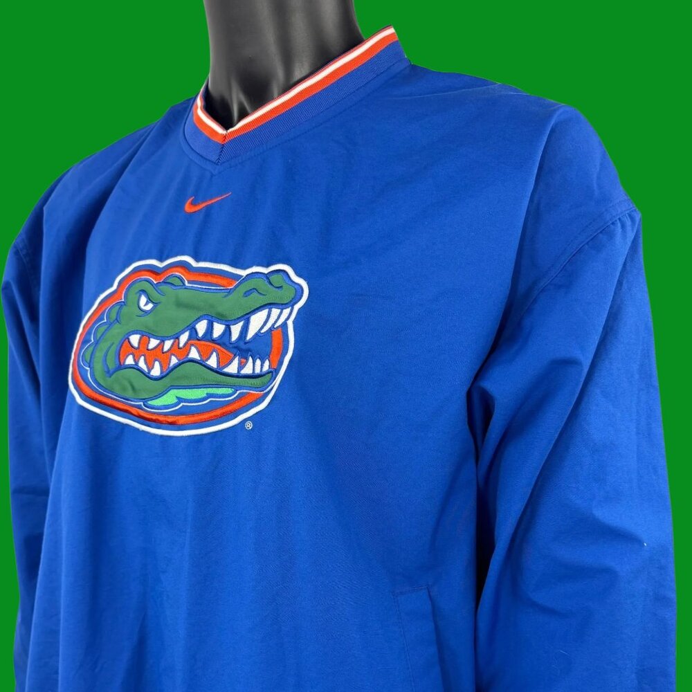 VTG Nike Florida Gators V-Neck Pullover Windbreaker Jacket (90s / Y2K)